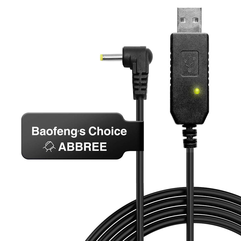 Baofeng 2.5mm USB Charger Cable with Indicator Light for BaoFeng UV-5R UV-82 3800mAh Battery UV-S9/9S Two Way Radio - BeesActive Australia