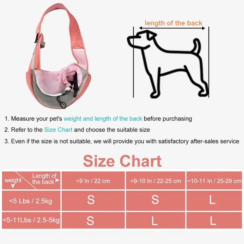 FEimaX Pet Dog Sling Carrier Puppy Pet Slings Bag for Small Dogs Cats Satchel Carriers Breathable Mesh Hand Free with Adjustable Strap Doggie Crossbody for Outdoor Travel Pink - BeesActive Australia