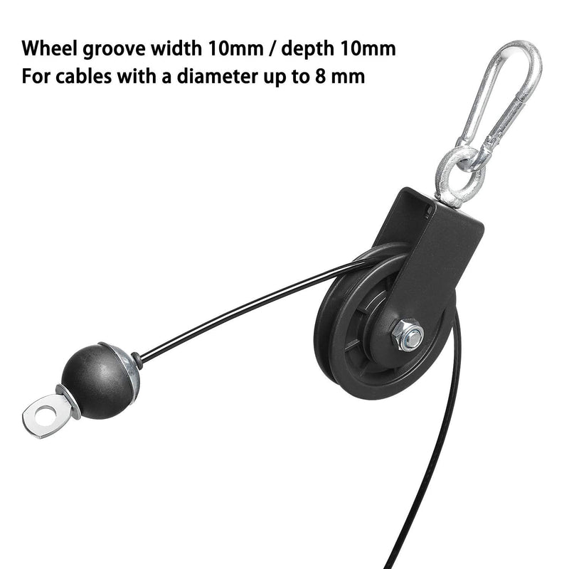 Vishusju 90mm Pulley Wheel for Cable Machines Silent Bearing Home Gym Equipment Pull Down Attachment Weight Lifting Pulley Traction - BeesActive Australia