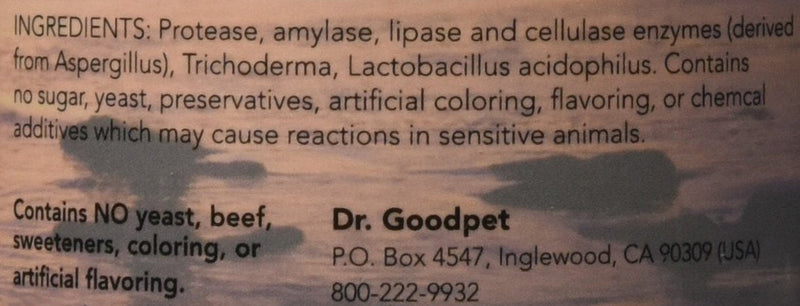 Dr. Goodpet Canine Digestive Enzymes Supplement for Dogs, Small - BeesActive Australia