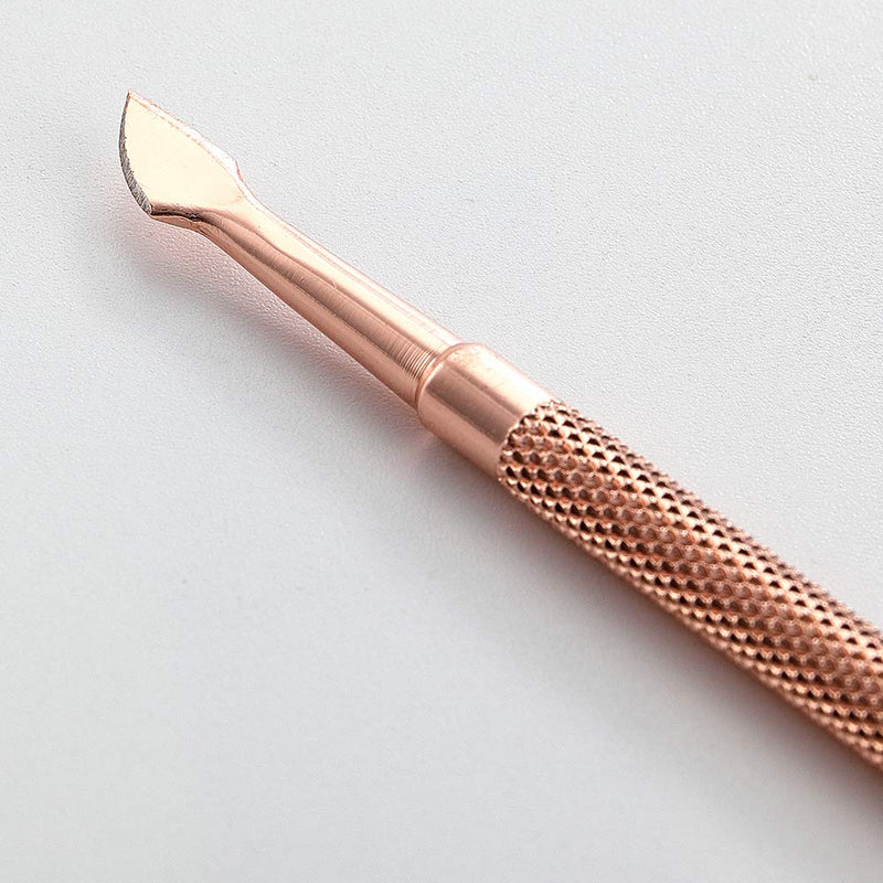 Stainless Steel Cuticle Pusher for Fingernail and Toenail by YFS, Easy to Use Stianless Steel Nail Tools 2-Rose Gold - BeesActive Australia