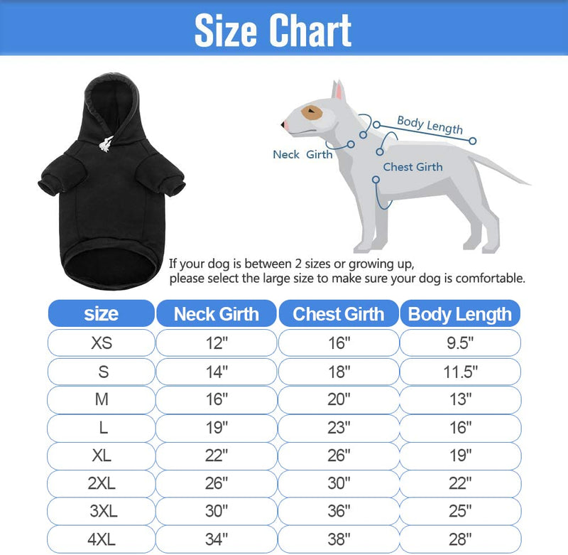 Dog Hoodie Pet Clothes - Security Printed Pet Sweaters with Hat Soft Cotton Coat Winter for Small Medium Large Dogs Cats - BeesActive Australia