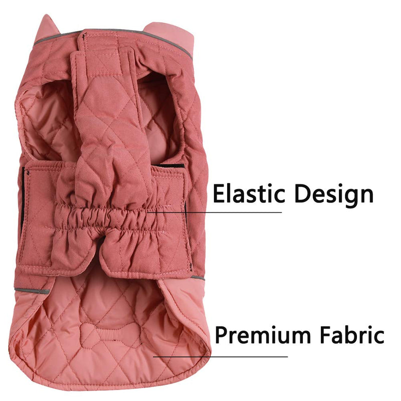 Vecomfy Reversible Dog Coats for Small Dogs Waterproof Warm Puppy Jacket for Cold Winter,Red Small (Pack of 1) Pink - BeesActive Australia