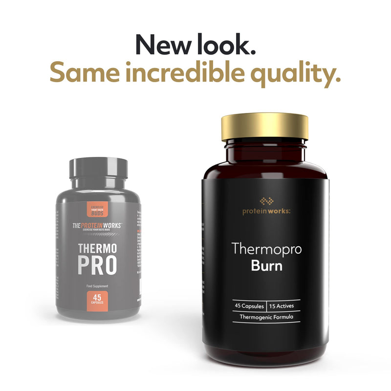 Protein Works - Thermopro Burn Tablets | Preworkout Fat Burn Supplement With Caffeine | Reduces Tiredness & Fatigue | 45 Capsules - BeesActive Australia