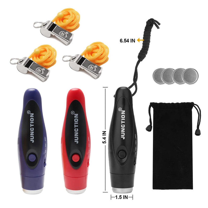 Electronic Whistle, 3 Pack Handheld Electronic Whistles Electric Whistle with Lanyard Three Tone Distinct High Volume Outdoor Sport Whistle for Coaches, Referees, P.E. Teacher - BeesActive Australia