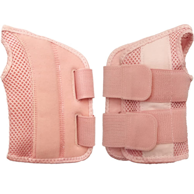 NuCamper Wrist Brace Carpal Tunnel Right Left Hand for Men Women, Night Wrist Sleep Supports Splints Arm Stabilizer with Compression Sleeve Adjustable Straps,for Tendonitis Arthritis Pain Relief (Right Hand-Pink, Small/Medium (Pack of 1)) Right Hand-Pink - BeesActive Australia