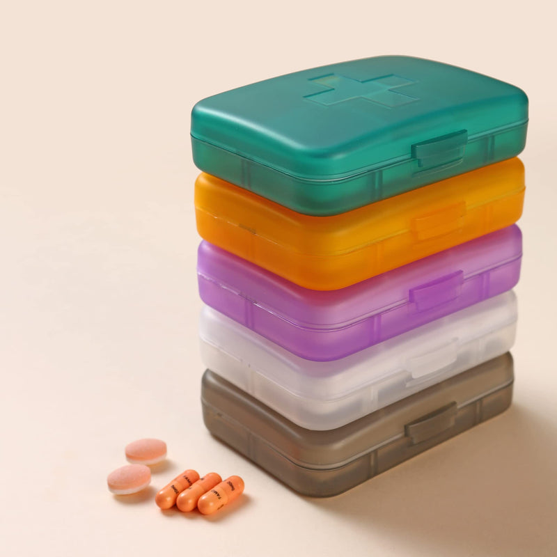 Pill Box Weekly, Portable Pill Organiser 6 Compartment, Daily Pill Box Organiser 6 Day，Holds Medication, Health Products or Small Accessories，Organiser Box Fit Easily Into a Pocket or Bag (Purple) Purple - BeesActive Australia