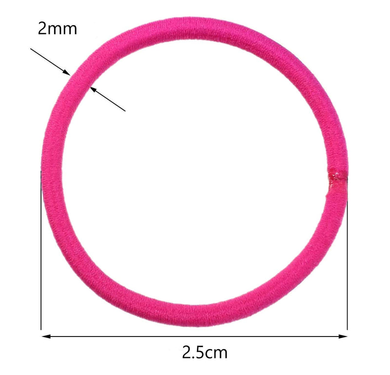 Hair Ties, Elastic Hairbands 200 Pieces Ponytail Holders Hair Tie,Colorful Hair Rope Thin Hairbands For Girls Women(2.5 x 0.2 cm) - BeesActive Australia