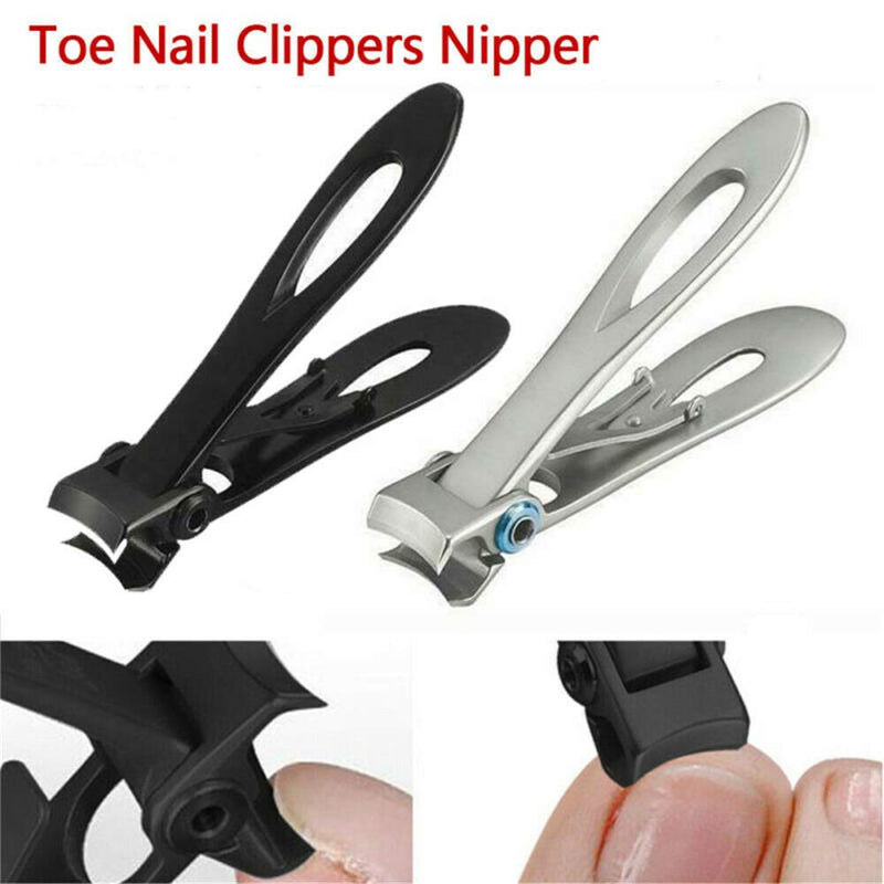 ONNPNN 2 Piece Nail Clippers Set, Large and Small Ultra Wide Jaw Opening Fingernail Toenail Clipper Cutter, Stainless Steel Oversized Sharp Toe Nail Clippers for Thick Nails Ingrown Manicure, Sliver - BeesActive Australia