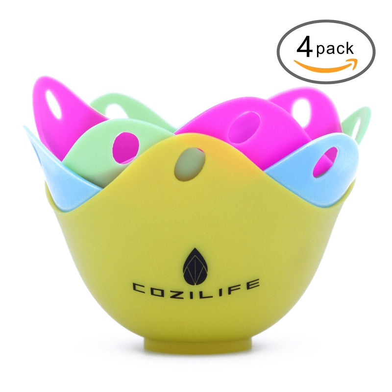 Egg Poacher – COZILIFE Silicone Egg Poaching Cups with Ring Standers, For Microwave or Stovetop Egg Cooking, Kraft Box Packing, BPA Free, Pack of 4 - BeesActive Australia