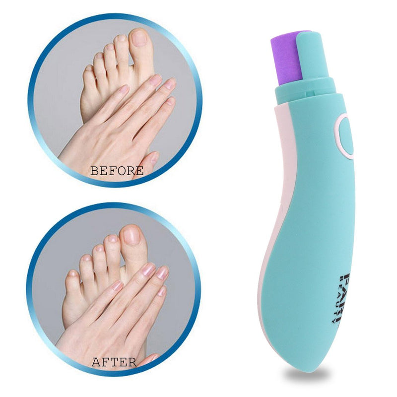 FARI 5-In-1 Electric Manicure and Pedicure Grinding Assembling Includes Callus Remover, Nail Buffer & Polisher -With Turbo-Boost Motor Reveals Natural & Healthy Nails In Seconds(Blue) Blue - BeesActive Australia
