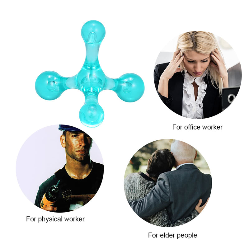 Layhou 4 Point Trigger Point Massager Trigger Point Reflexology Body Massager Trigger Point Body Massager for Back, Neck, Arms and Legs Blue - BeesActive Australia