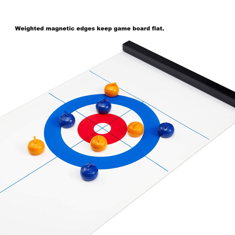 OPLIY Tabletop Curling Game,Compact Curling Family Games for Kids and Adults Compact Curling Board Game Portable Mini Tabletop Games for Family/School/Travel - BeesActive Australia