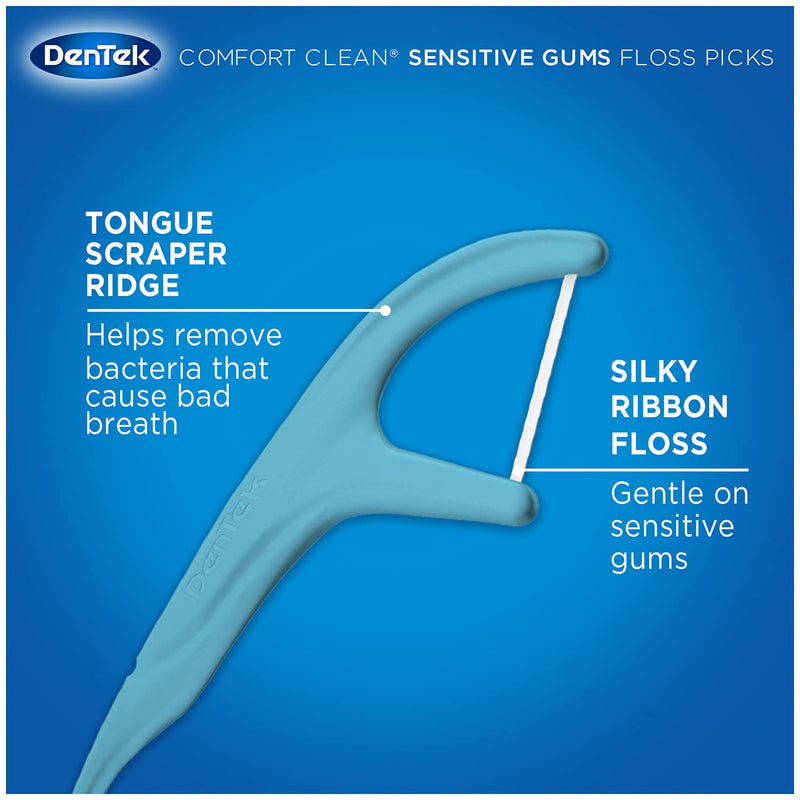 DenTek Comfort Clean Floss Picks | Silky Comfort Floss | 150 Count | 3 Pack | Packaging May Vary 150 Count (Pack of 3) - BeesActive Australia