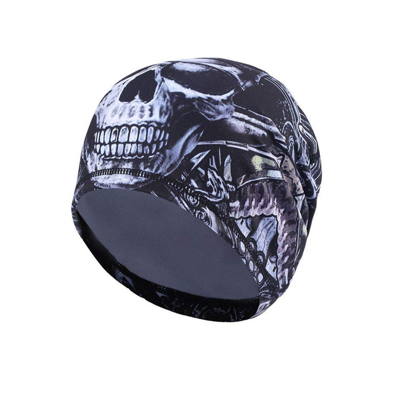 UHEREBUY Summer Running Skull Cap/Beanie Cap/Helmet Liner/Dew rag/Chemo Cap/Bald Cap for Men and Women Hat Liner C-06+c-07 - BeesActive Australia