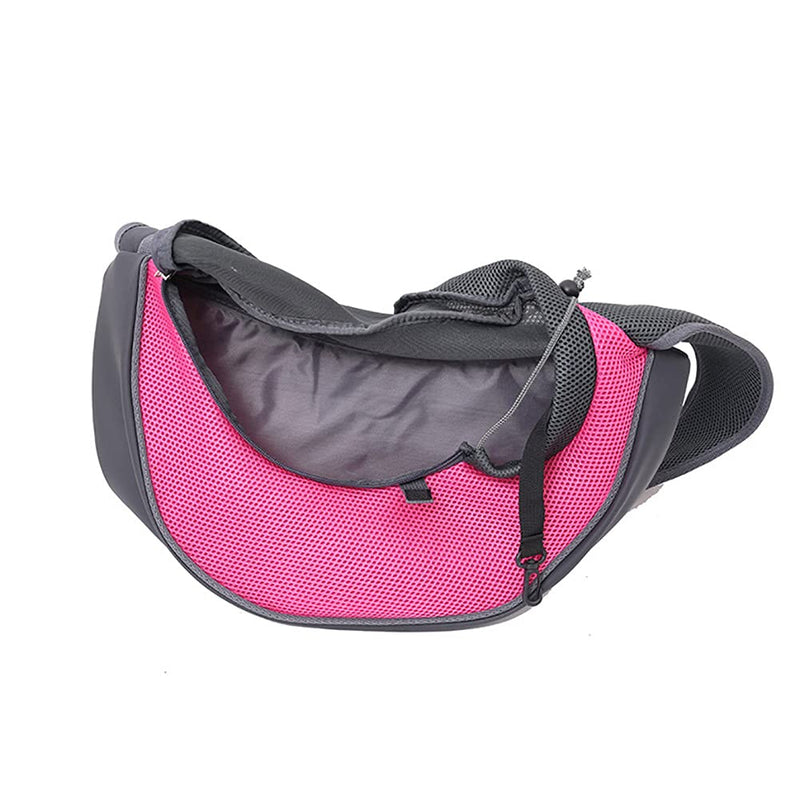 Love Dream Pet Dog Sling Carrier, Breathable Mesh Portable Travel Safe Pet Sling Shoulder Bag Carrier with Adjustable Non-Slip Shoulder Strap for Small Dogs Cats Puppy Rose Red - BeesActive Australia