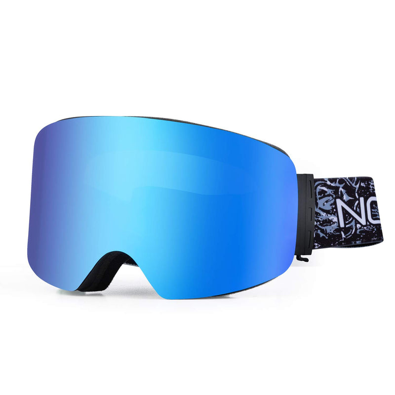MATRIXON NODLAND P1 Ski Goggles OTG Over The Glass AntiFog Snowboard Goggles, UV400 Protection, Interchangeable Dual-Layer Frameless Goggles for Men, Women, Unisex Blue - BeesActive Australia