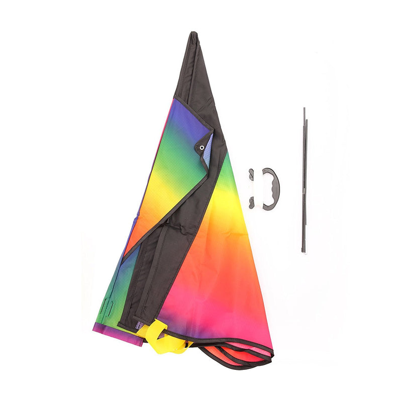 [AUSTRALIA] - Rainbow Delta and Diamond Kite (2sets) Kite for Kids Kite for Adults Easy Flying with Tail Flyer line and Handle Perfect for Outdoor Fun Beach Toys and Park Sports Comes with Carrying Bag 