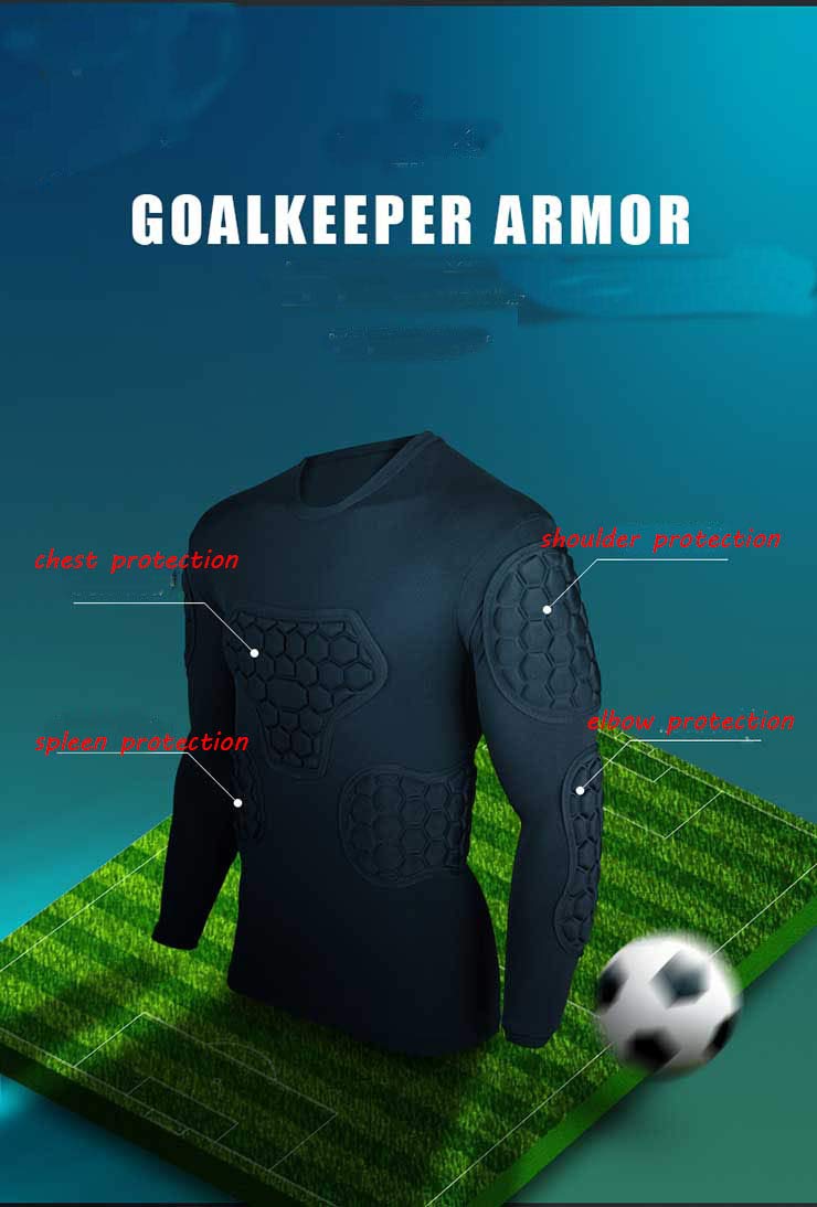 Jellybro Men's Padded Football Protective Gear Set Training Suit for Soccer Basketball Paintball Rib Protector Black X-Large - BeesActive Australia