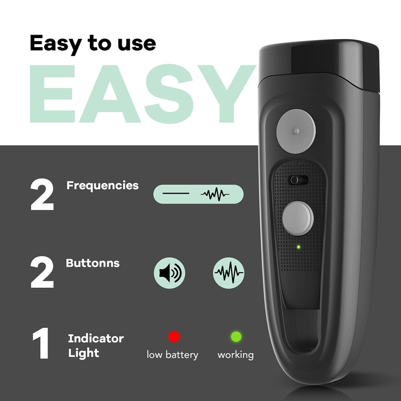 TOKEGO Dog Barking Control Devices,Rechargeable ultrasonic Dog bark Deterrent, 16.5ft Range Anti Barking Device with Dual LED Flashlight,with Dog Clicker Large - BeesActive Australia