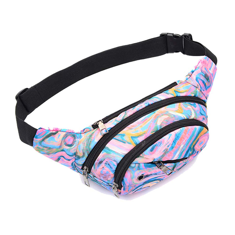 Ausion Fanny Pack Waist Bag for Men&Women Adjustable Belt Hip Bum Bag Fashion Water Resistant Hiking Waist Bag for Traveling Casual Running Hiking Cycling Purple - BeesActive Australia