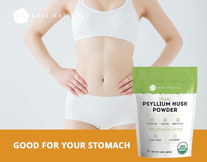 Kate Naturals Psyllium Husk Powder 12oz (340g) Directly shipped from overseas - BeesActive Australia