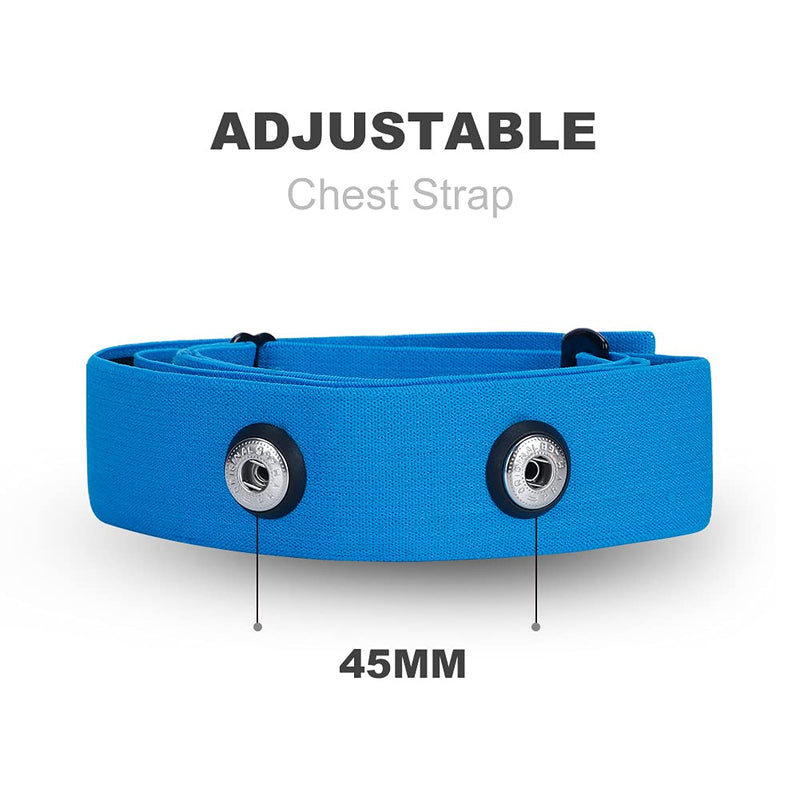 Heart Rate Monitor Replacement Chest Strap Blue Medium - BeesActive Australia