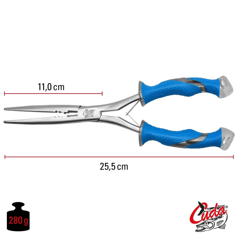Cuda Long Needlenose Plier, Blue, 10.25" (18113) - BeesActive Australia