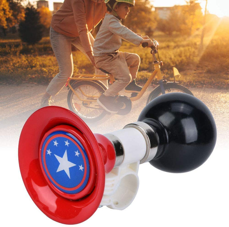 Freefish Kids Bike Horn Bell Bicycle Metal Squeeze Horn Handlebar Ring Horn for Children Black & Red - BeesActive Australia