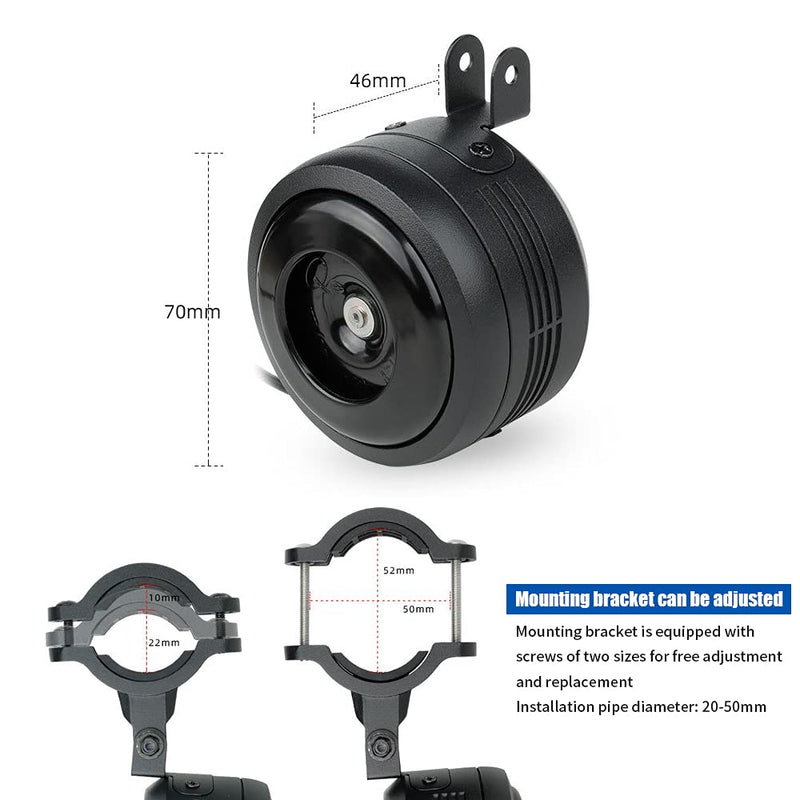 Electric Bike Bell Alarm Horn Waterproof with Remote Controller Anti-Theft Vibration Alarm Bike Horn with USB Rechargeable Function for Mountain Bike | Road Bicycle | Scooters etc - BeesActive Australia