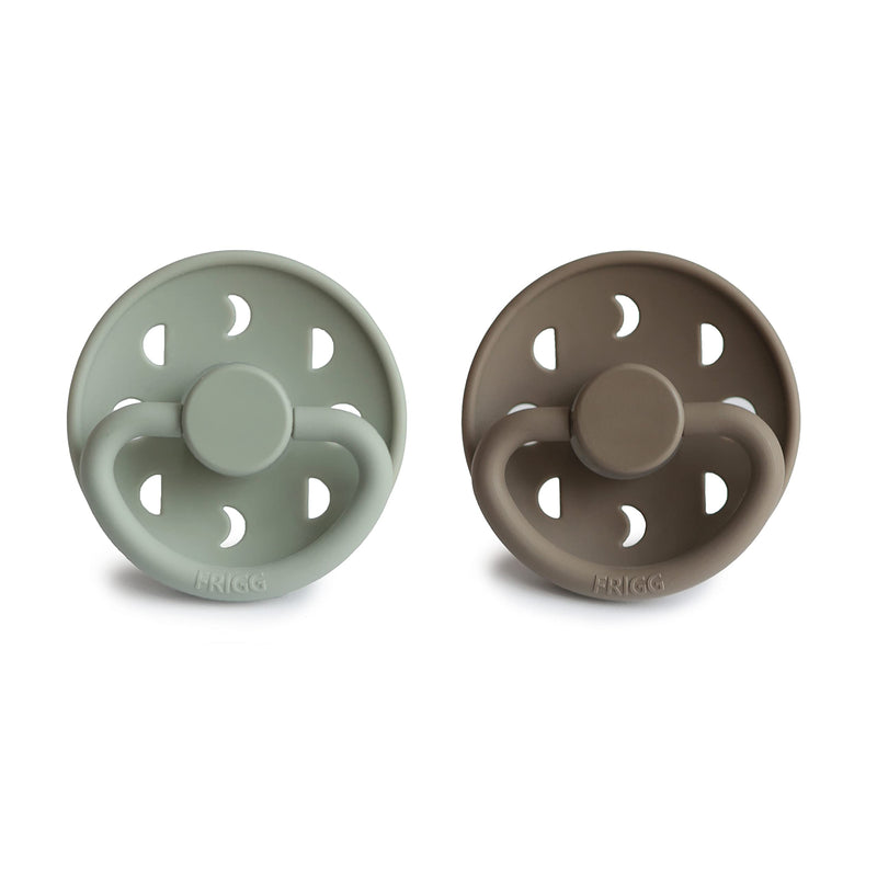 Frigg Moon SilkySoft Silicone Baby Pacifier | Made in Denmark | BPA-Free (Sage/Portobello, 6-18 Months) - BeesActive Australia