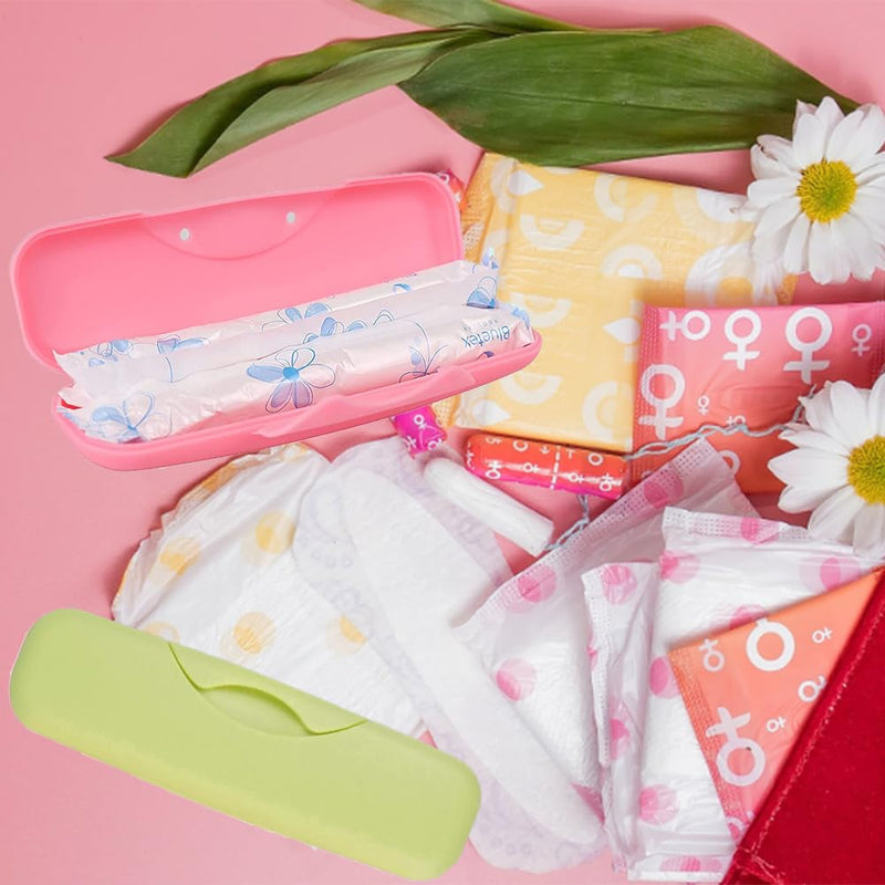 3 Pcs Tampon Sanitary Bags Plastic Tampon Storage Bag First Period Bag for Teen Girls Women Ladies Portable Sanitary Tampons Box - BeesActive Australia