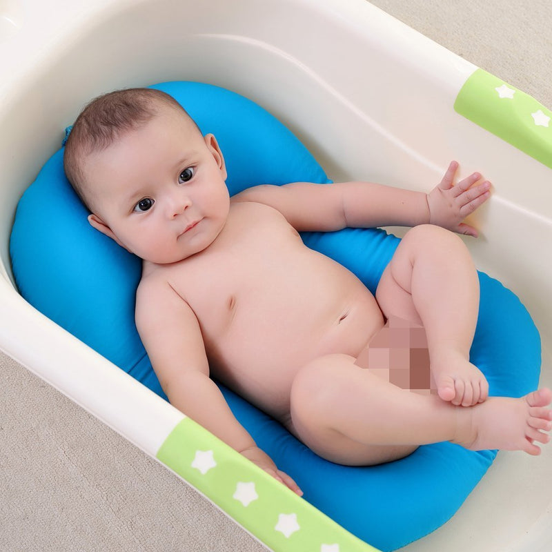 Baby Bath Pillow, Floating Baby Bath Cushion Soft Bath Tub Support Pillow Pad for Baby Infant from 0-6 Month, Blue - BeesActive Australia
