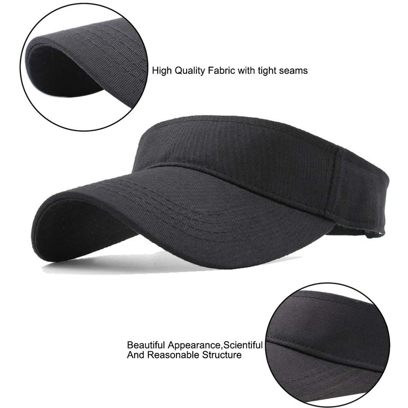 Sports Sun Visor Adjustable Outdoor Beach Running UV Protection Visor Hat 6pcs-men - BeesActive Australia