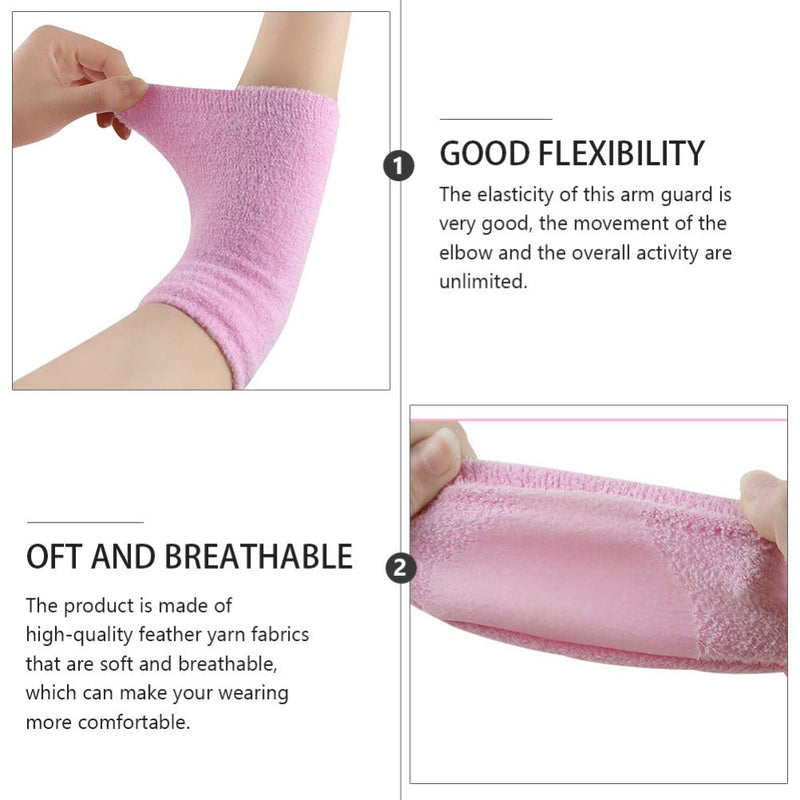 Healifty 2 Pairs of Elbow Gel Cover Moisturising Elbow Sleeves Exfoliating Soften Dry Cracked Skin Arm Protection - BeesActive Australia