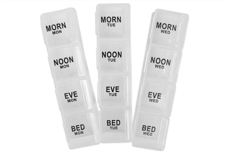 Pill Box Organiser Case Premium 14 Day Wallet Removable Daily Boxes Compartments Home - BeesActive Australia