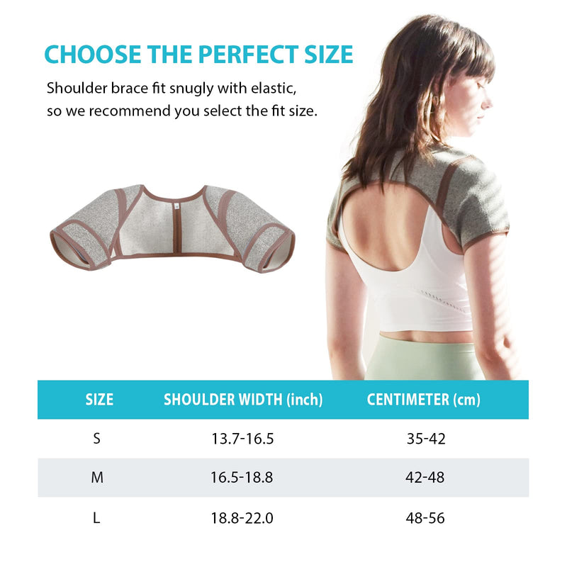 KD Shoulder Support Brace: Double Shoulder Braces for Women/Men Relief Tendonitis, Arthritis, Shoulder Pain, Upgraded Graphene Warm Rotator Cuff Support Brace - Adjustable Arm Holes (Small) Small - BeesActive Australia