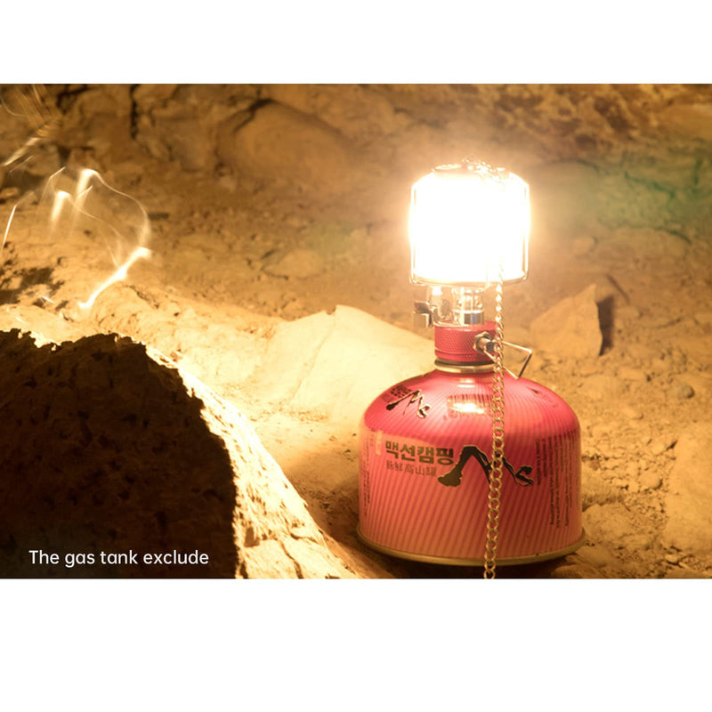 Portable Mini Gas Lantern Camping Propane Lantern Hanging Glass Lamp Piezo Ignition with 3pcs Replacement Mantles - BeesActive Australia