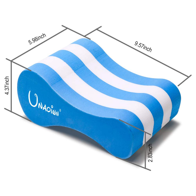 UNAOIWN Pull Buoy EVA 5-Layer Leg Float for Swimming Pool Training Aid and Swimming Stroke for Adults and Beginners Blue - BeesActive Australia