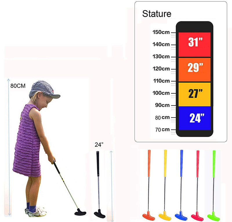 Crestgolf Junior Rubber Golf Putter -24 inches,Double Way, Suitable for Both Right Handed&Left Handed black - BeesActive Australia