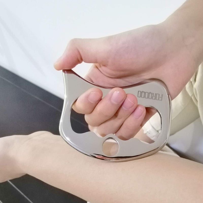 Stainless Steel Gua Sha-IASTM Tool- Gua sha Massage Tool Soft Tissue Therapy Used for Back,Neck, Legs, Arms,Shoulder (K) O shape - BeesActive Australia