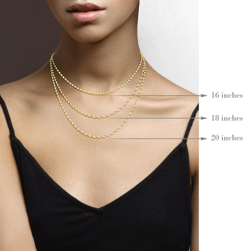 Miabella 925 Sterling Silver Italian Solid 2.5mm Two-Tone Twisted Herringbone Chain Necklace for Women Necklace Made in Italy Length 20 Inches - BeesActive Australia