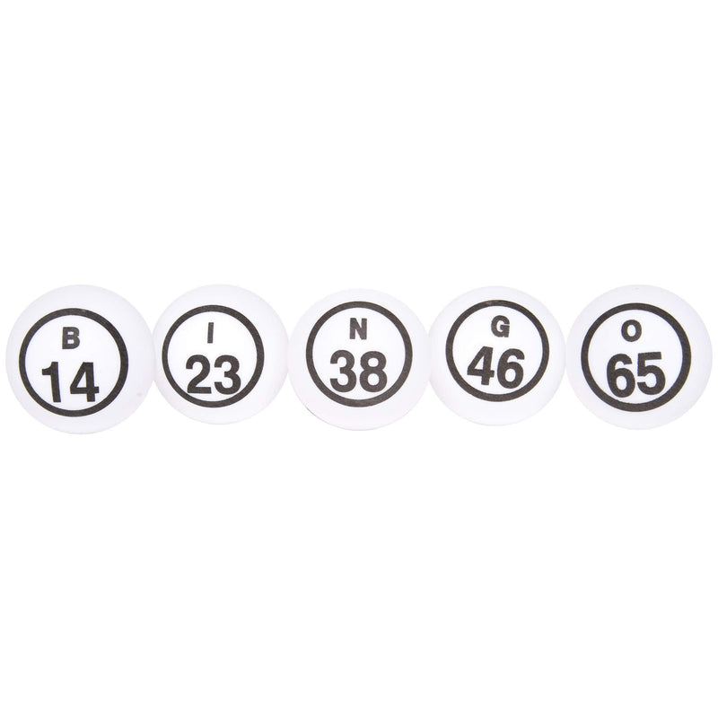 MR CHIPS Numbered Bingo Balls Replacement 1.57 Inch (40 mm) - Double Numbered White Bingo Ping Pong Balls for Bingo Cage Only White Double Number - BeesActive Australia