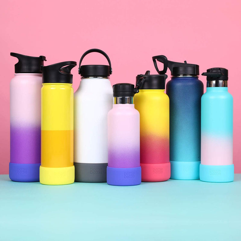 bottlebottle Protective Silicone Sleeve Fit 12-64oz for Hydro Sports,Simple Modern,Takeya,MIRA, Iron Flask and Other Brand Water Bottle, BPA Free Anti-Slip Bottom Sleeve Cover Flamingo Pink Fits 32 and 40 oz standard mouth Bottles - BeesActive Australia