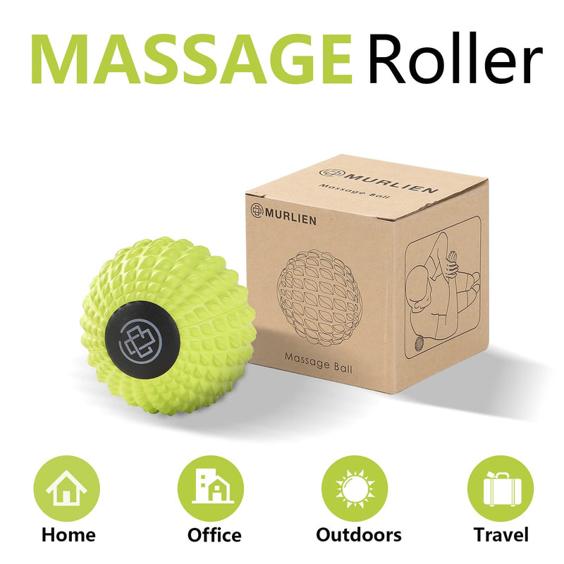 MURLIEN Massage Roller Ball, Deep Tissue Massager for Myofascial Release, Mobility Ball for Exercise and Workout Recovery, Alleviating Neck, Back, Legs, Foot or Muscle Tension - 8cm / 3.15in 8cm / 3.15 Inch Green - BeesActive Australia