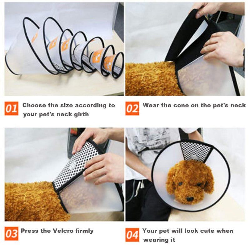 Bepets Cat Cone Collar, Pet Cone Cat Recovery Cone for Kitten Cone After Surgery Anti-Bite Lick Wound Medical, Protective Cat Head Cone Kitten Cone Collar Cat E Collar for Cats Kitty Rabbit (Small 6#) - BeesActive Australia
