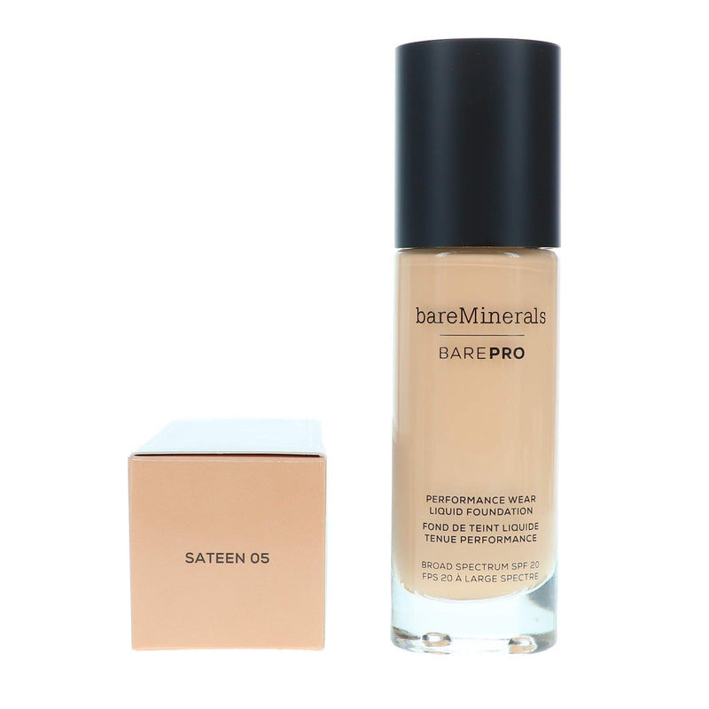 bareMinerals BarePro Performance Wear Liquid Foundation, Sateen 05, 1 Fl Oz - BeesActive Australia