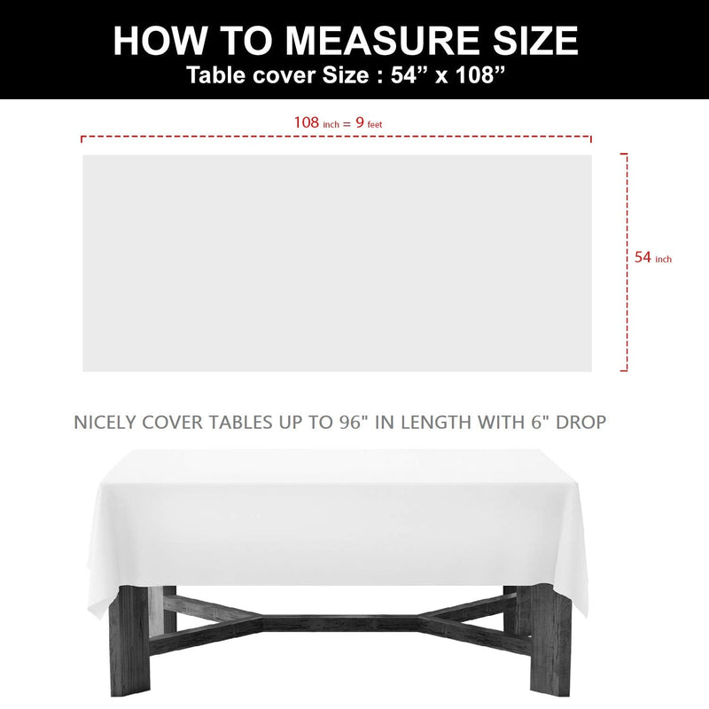 Party Essentials Heavy Duty Plastic Table Cover Available in 44 Colors, 54" x 108", Burgundy 1-Count - BeesActive Australia