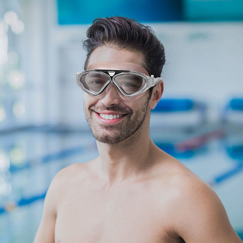 OutdoorMaster Swim Mask - Wide View Swimming Mask & Goggles Anti-fog Waterproof Black - BeesActive Australia