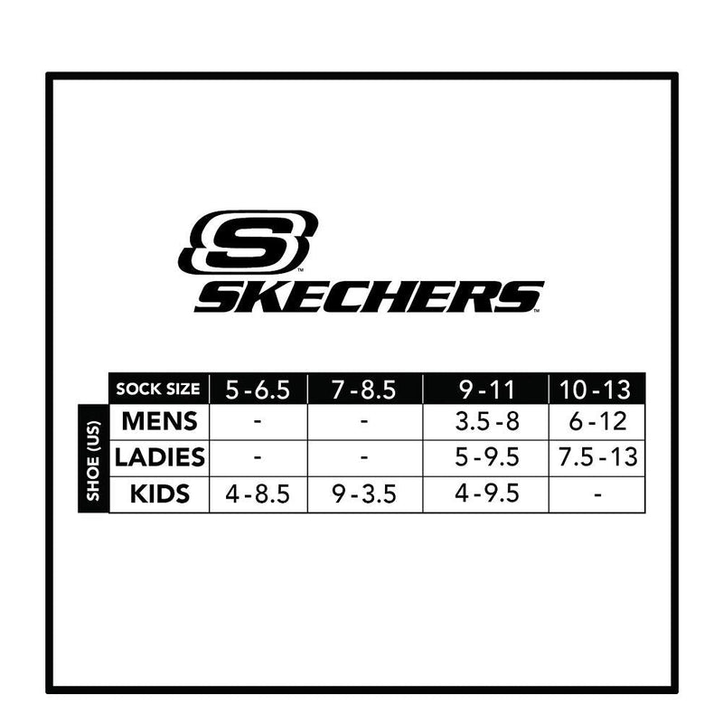 Skechers mens 6 Pack Low Cut Socks One Size White/Gray - BeesActive Australia